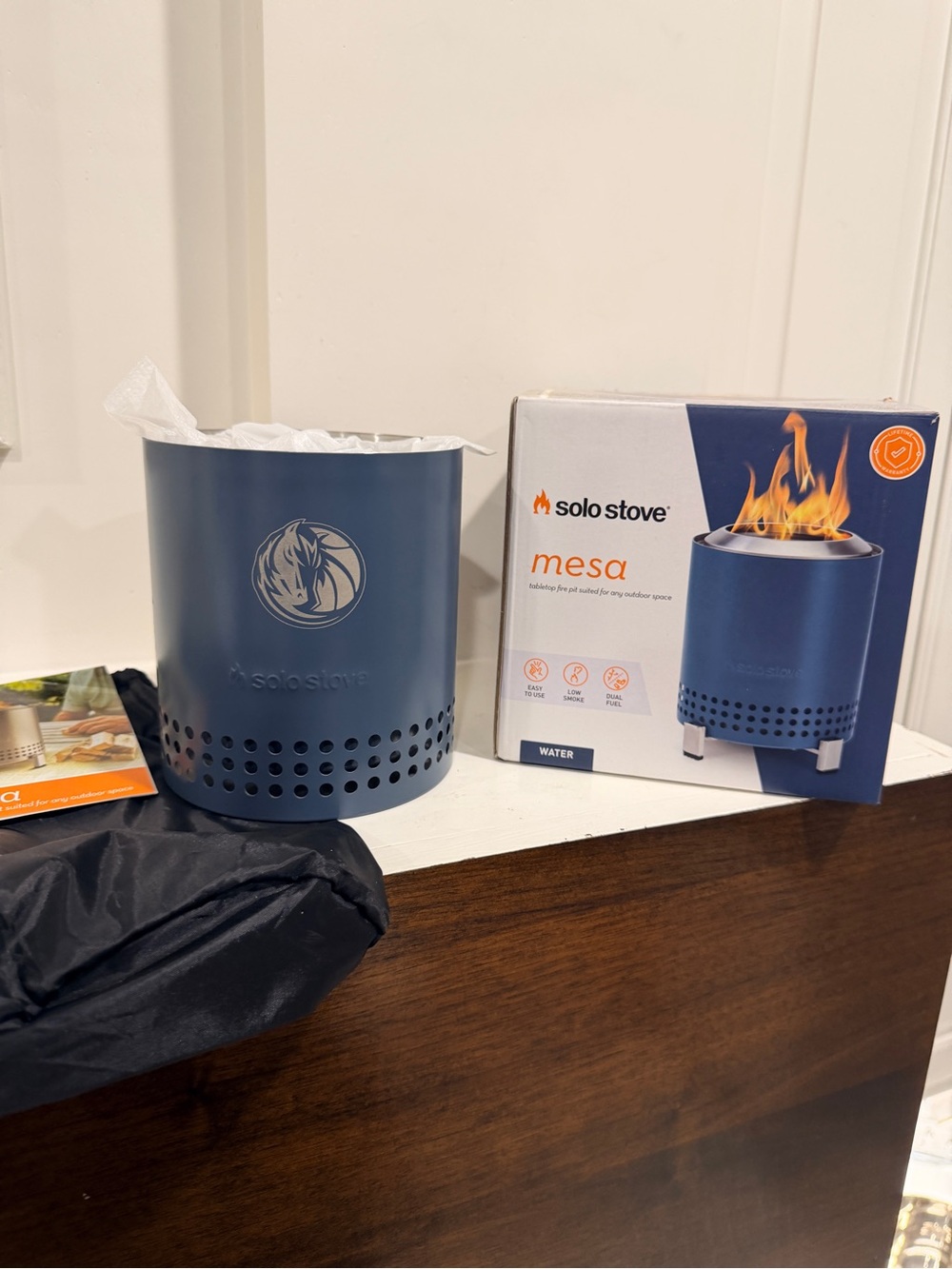 Solo Stove Mesa Dallas Mavericks NBA Tabletop Fire Pit Water Blue